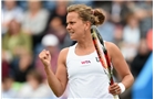 BIRMINGHAM, ENGLAND - JUNE 15:  Barbora Zahlavova Strycova of Czech Republic reacts during the Singles Final during Day Seven of the Aegon Classic at Edgbaston Priory Club on June 15, 2014 in Birmingham, England.  (Photo by Tom Dulat/Getty Images)